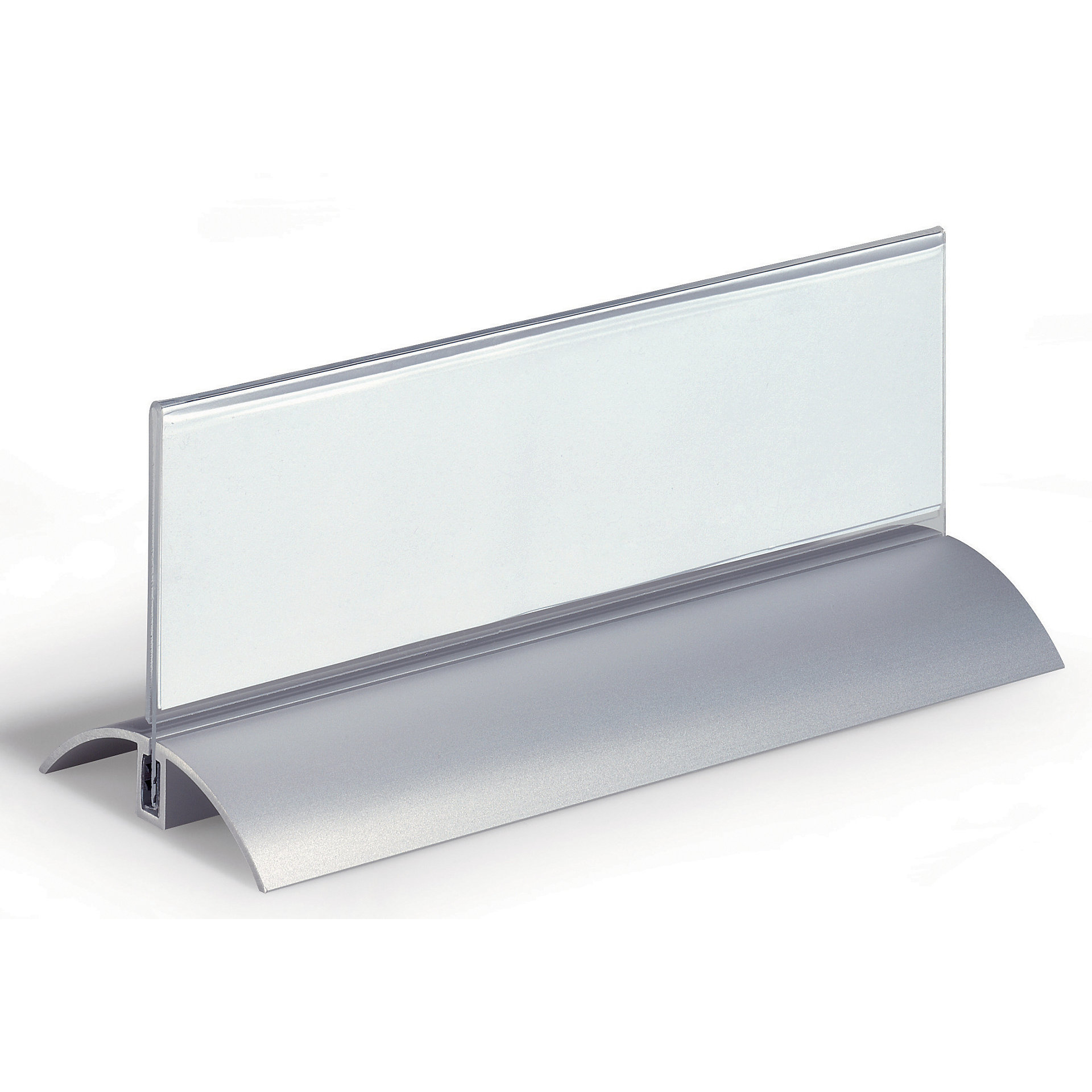 Portanombres de sobremesa acrílico con pie de aluminio – DURABLE: H x A ...
