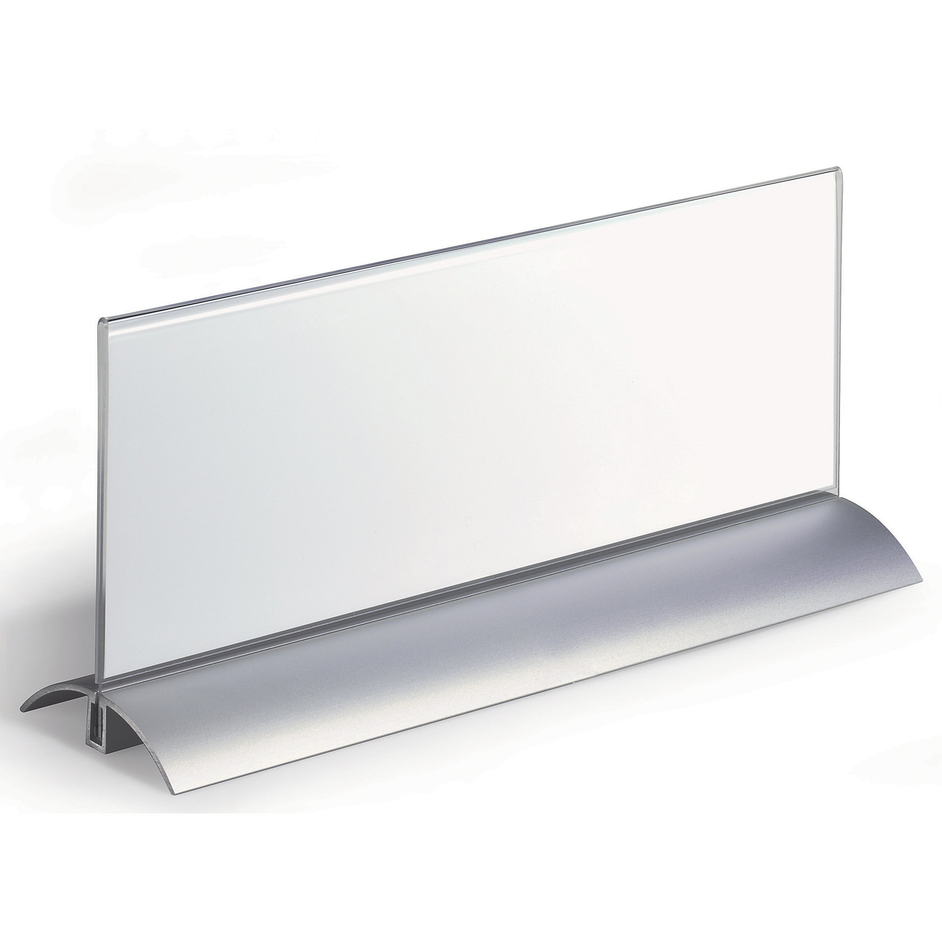 Portanombres de sobremesa acrílico con pie de aluminio – DURABLE: H x A ...