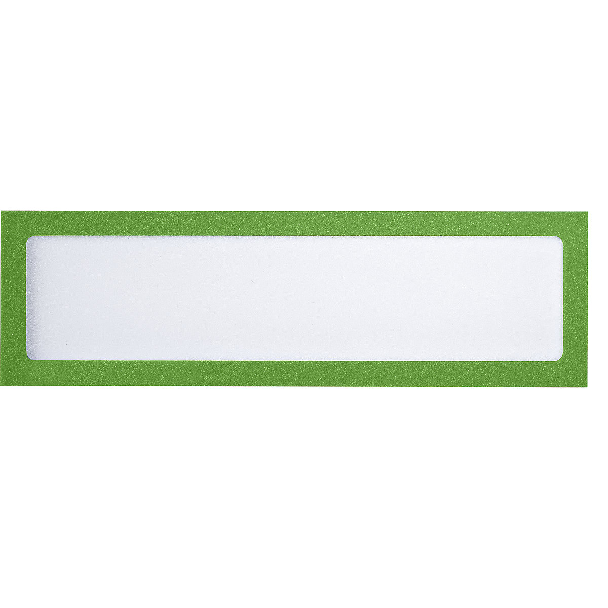 Bolsa magnética para información – eurokraft basic, para títulos, DIN A4 vertical, / DIN A5 apaisado, 225 x 60 mm, marco verde, UE 10 unid.-6