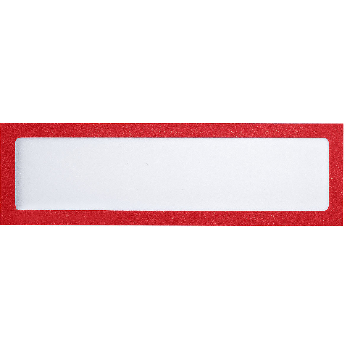 Bolsa magnética para información – eurokraft basic, para títulos, DIN A4 vertical, / DIN A5 apaisado, 225 x 60 mm, marco rojo, UE 10 unid.-5