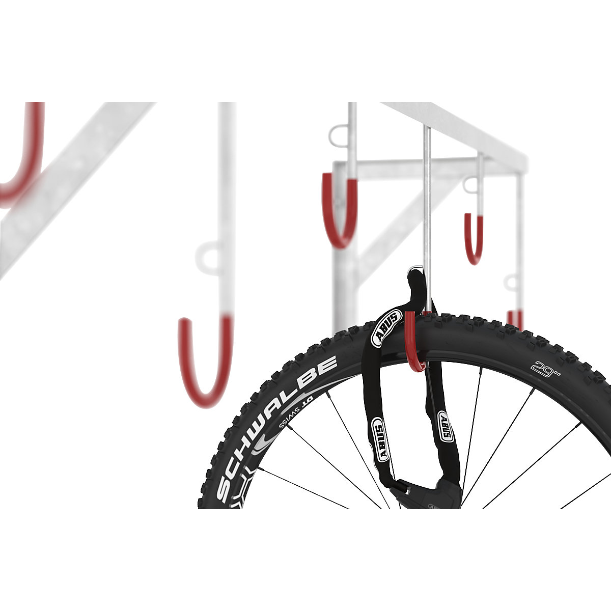 Colgadores para bicicletas – eurokraft basic (Imagen del producto 2)-1