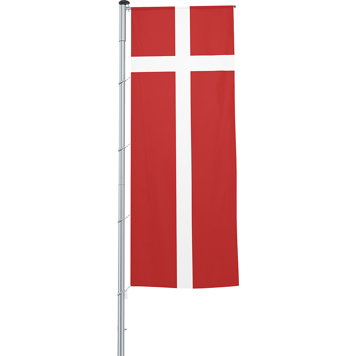 Mannus – Bandera con pluma/bandera del país, formato 1,2 x 3 m, Dinamarca