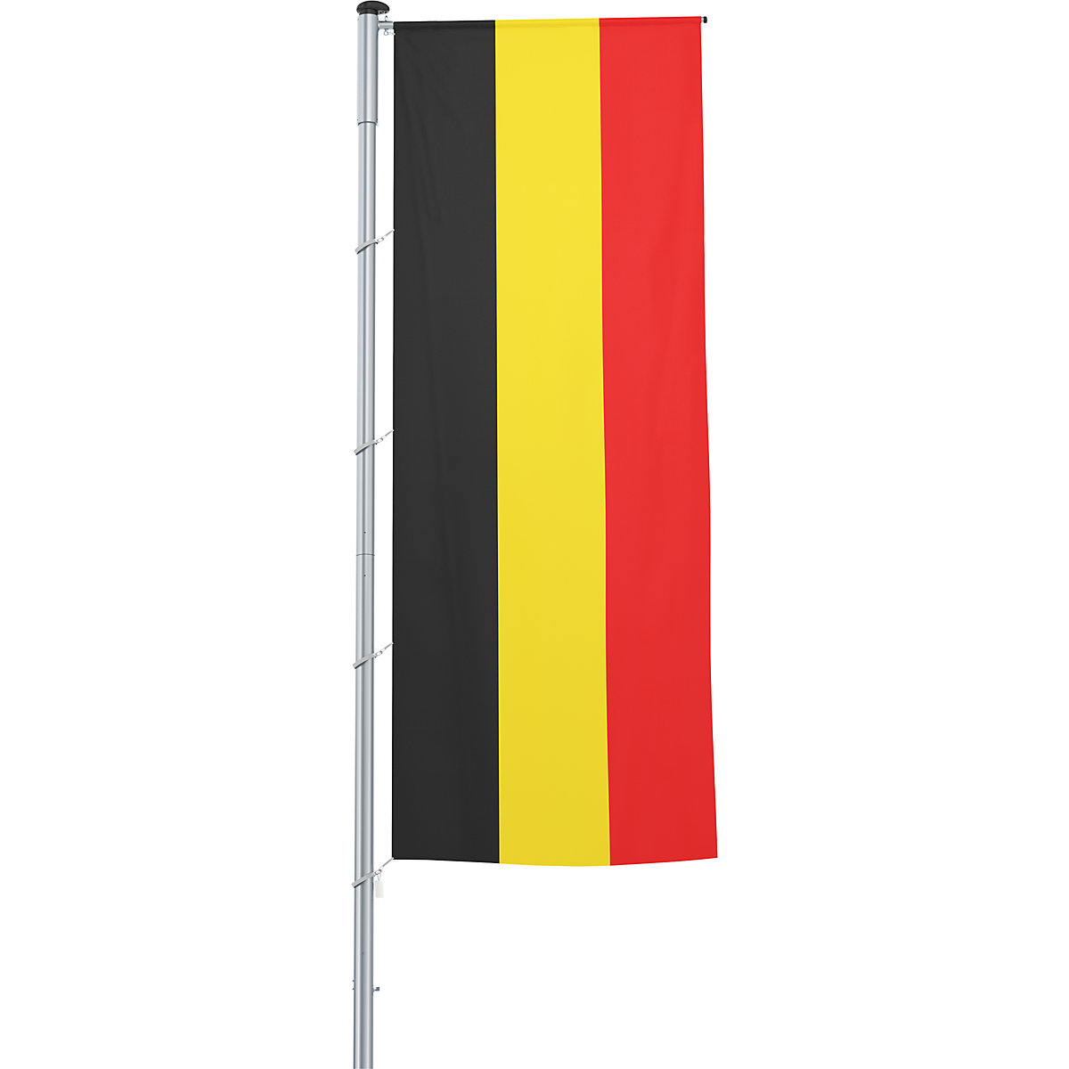 Mannus – Bandera con pluma/bandera del país, formato 1,2 x 3 m, Bélgica