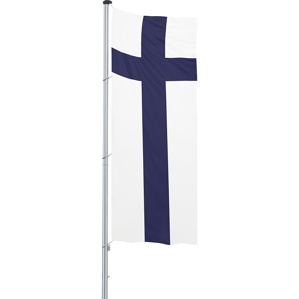 Mannus – Bandera para izar/bandera del país, formato 1,2 x 3 m, Finlandia