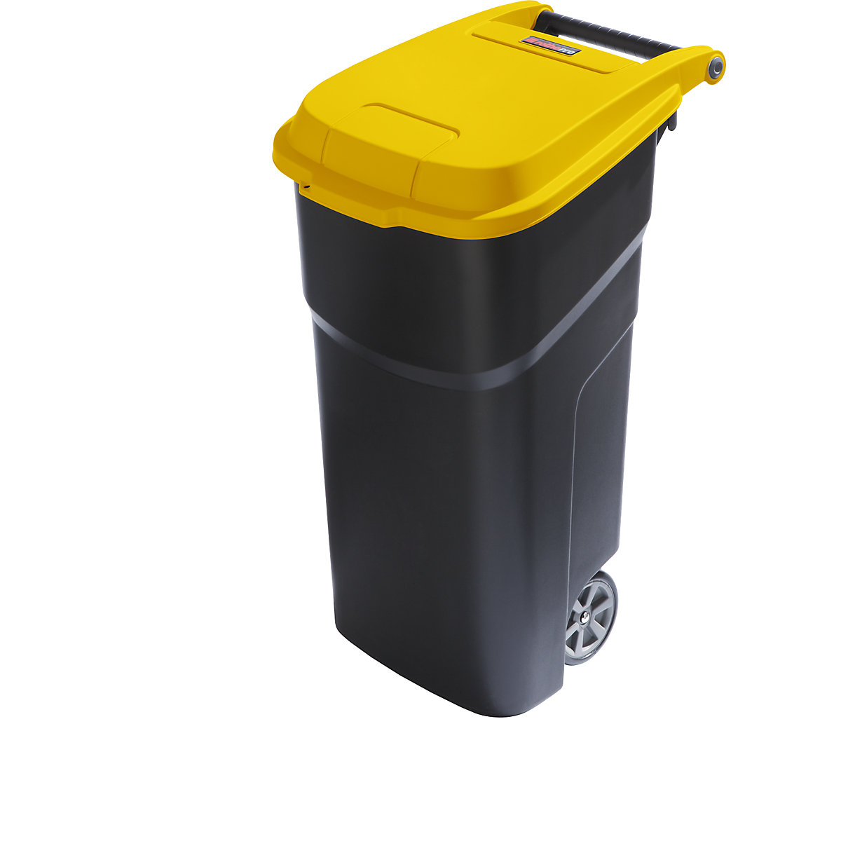 Contenedor de basura de polipropileno – rothopro, capacidad 100 l, A x H x P 440 x 920 x 590 mm, rodante, tapa amarilla-12