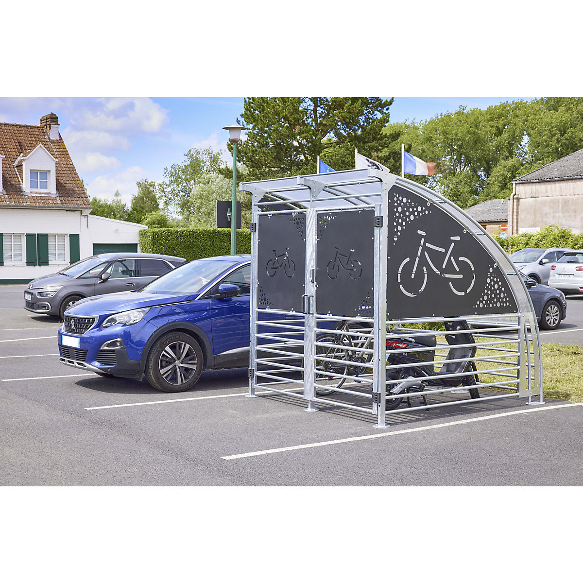Refugio para bicicletas con cerradura – Mottez (Imagen del producto 11)-10