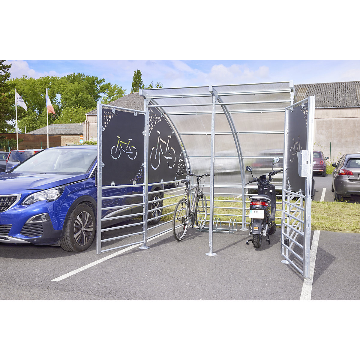 Refugio para bicicletas con cerradura – Mottez (Imagen del producto 12)-11