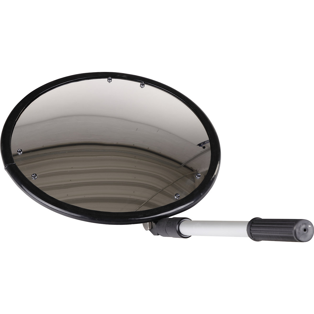 Miroir d'inspection avec bras télescopique, rond, avec pieds à roulettes, Ø 350 mm, avec lampe-6
