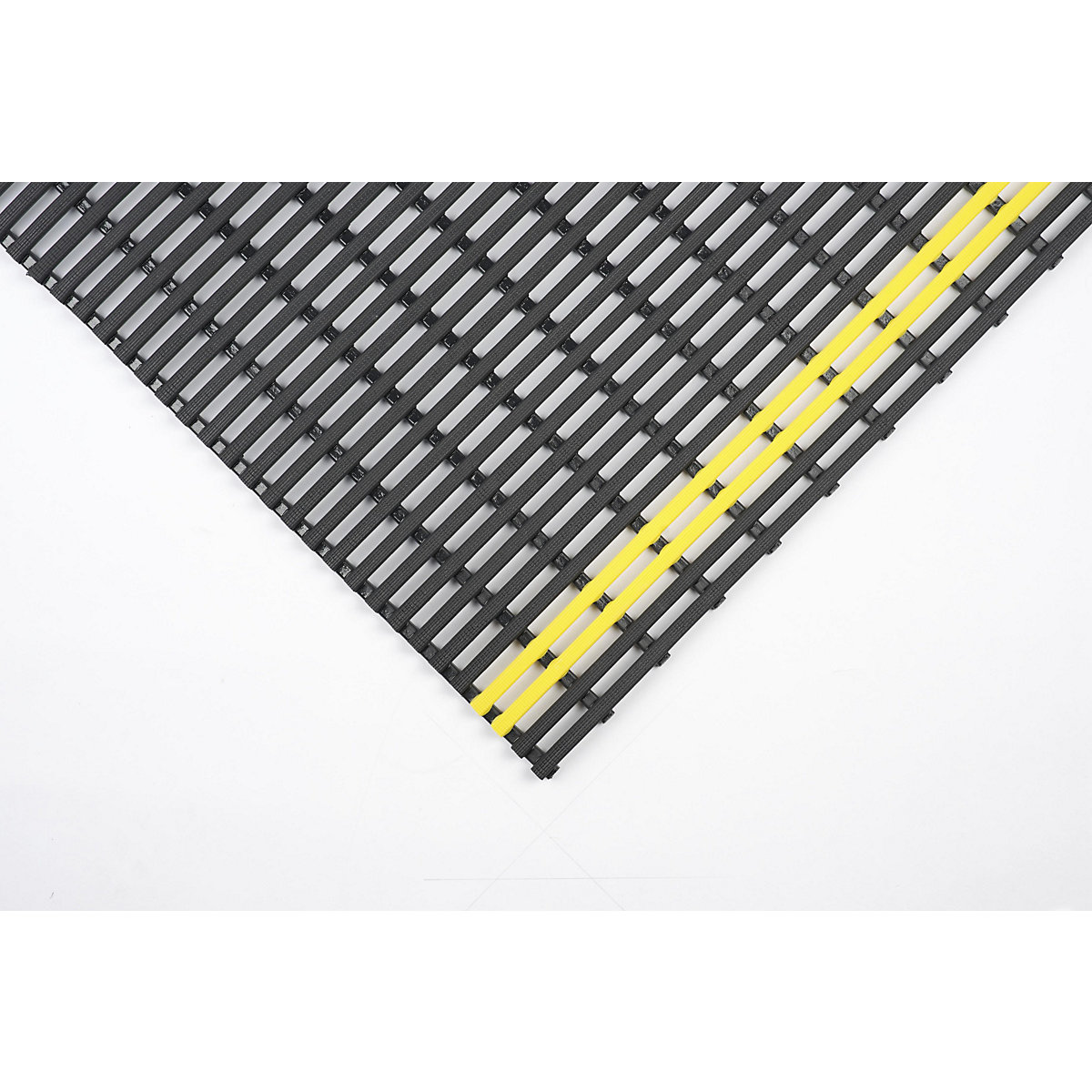 Tapis antidérapant, PVC recyclé, au mètre lin., largeur 800 mm, noir/jaune-4