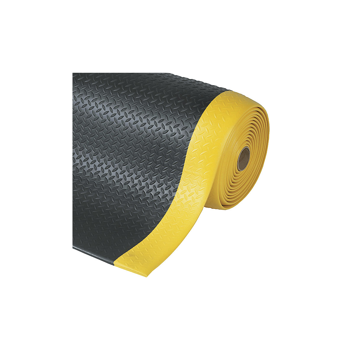 Tapis pour poste de travail Diamond Sof-Tred™ – NOTRAX, largeur 600 mm, au mètre, noir / jaune-3