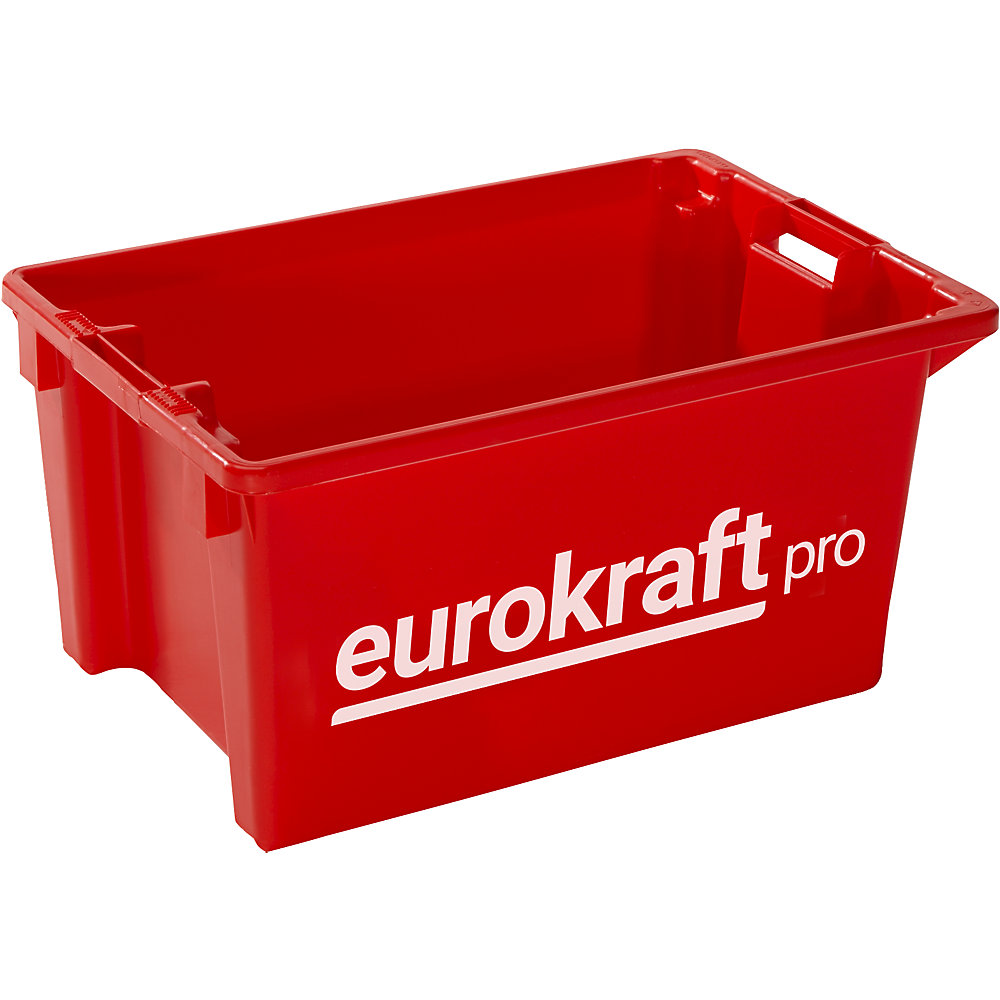 Lot De 5 Bacs Gerbables Normes Europe 400x300x320 Mm Rouge - Conteneurs Plastique Empilables Solides