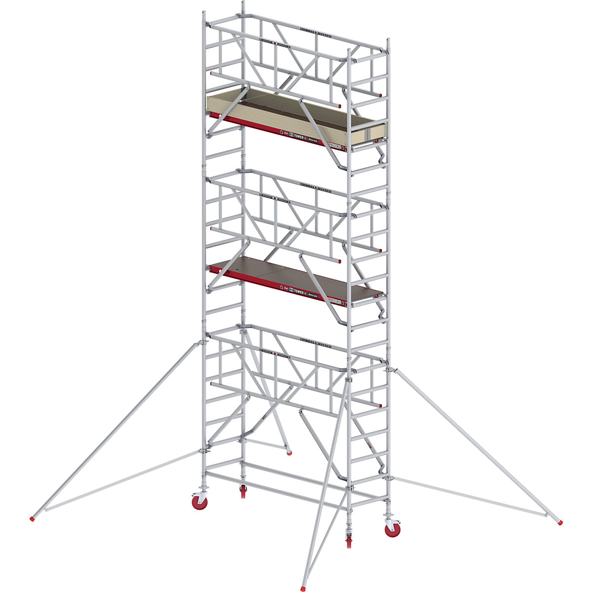 Échafaudage roulant étroit RS TOWER 41 avec Safe-Quick® – Altrex, plate-forme en bois, longueur 1,85 m, hauteur de travail 7,20 m-3