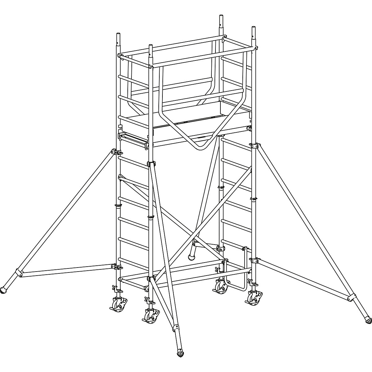 Échafaudage roulant ADVANCED SAFE-T 7070 – HYMER (Illustration du produit 5)-4