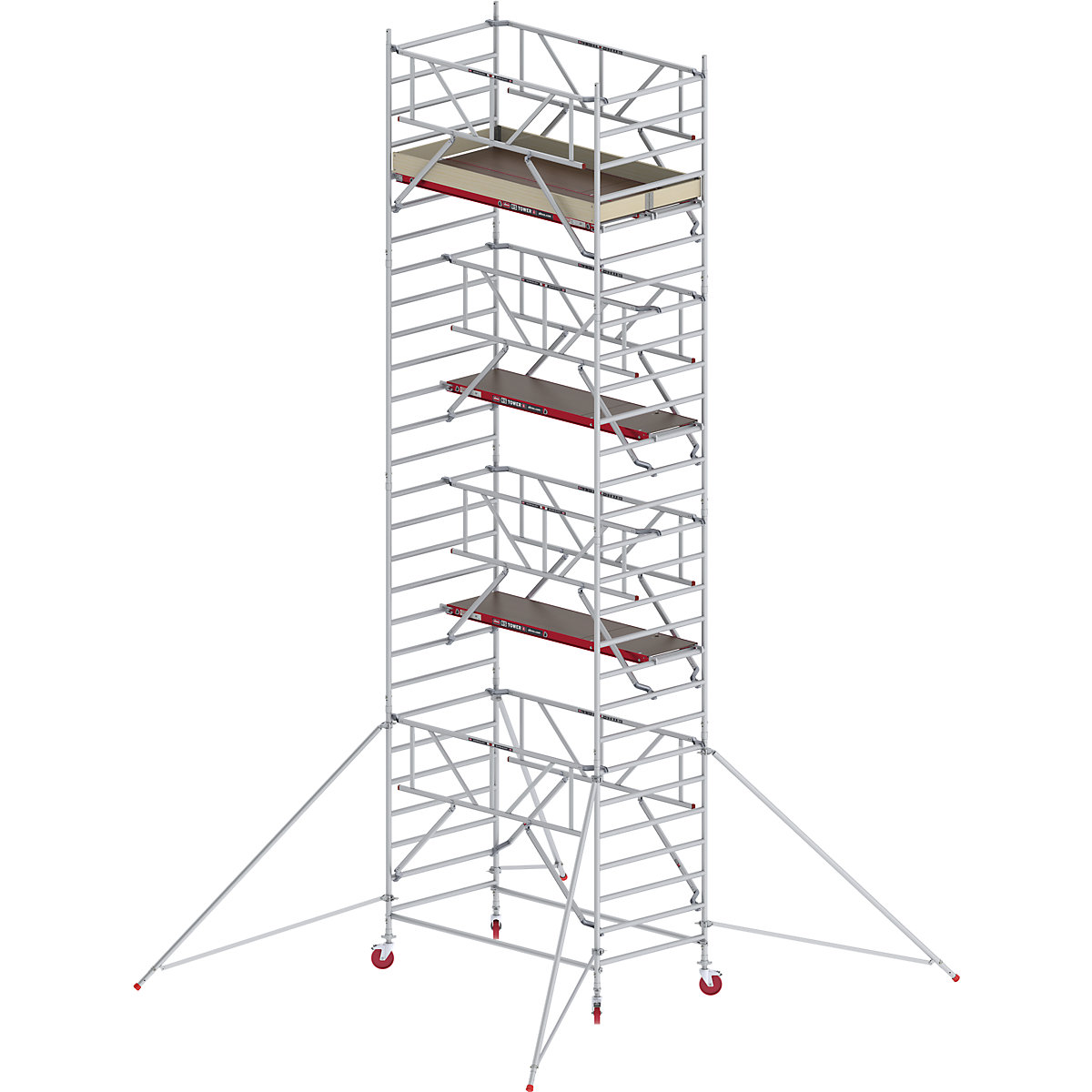 Échafaudage roulant large RS TOWER 42 avec Safe-Quick® – Altrex, plate-forme en bois, longueur 1,85 m, hauteur de travail 9,20 m-4