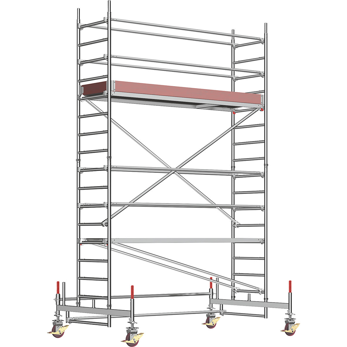 Echafaudage roulant universel – Layher, version standard, hauteur échafaudage 4,58 m-1