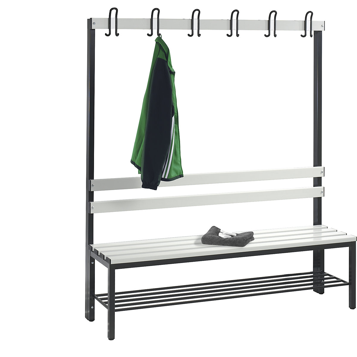 Banc de vestiaire BASIC, simple face – C+P