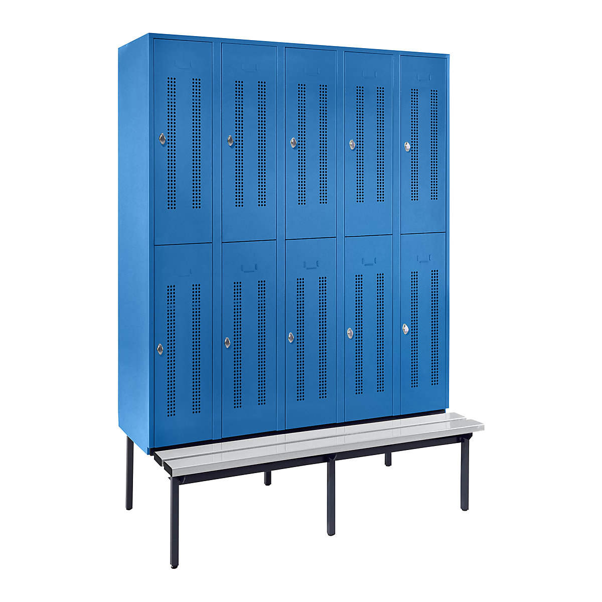 Vestiaire à deux étages Berlin 1 avec banc – Wolf (Illustration du produit 9)-8