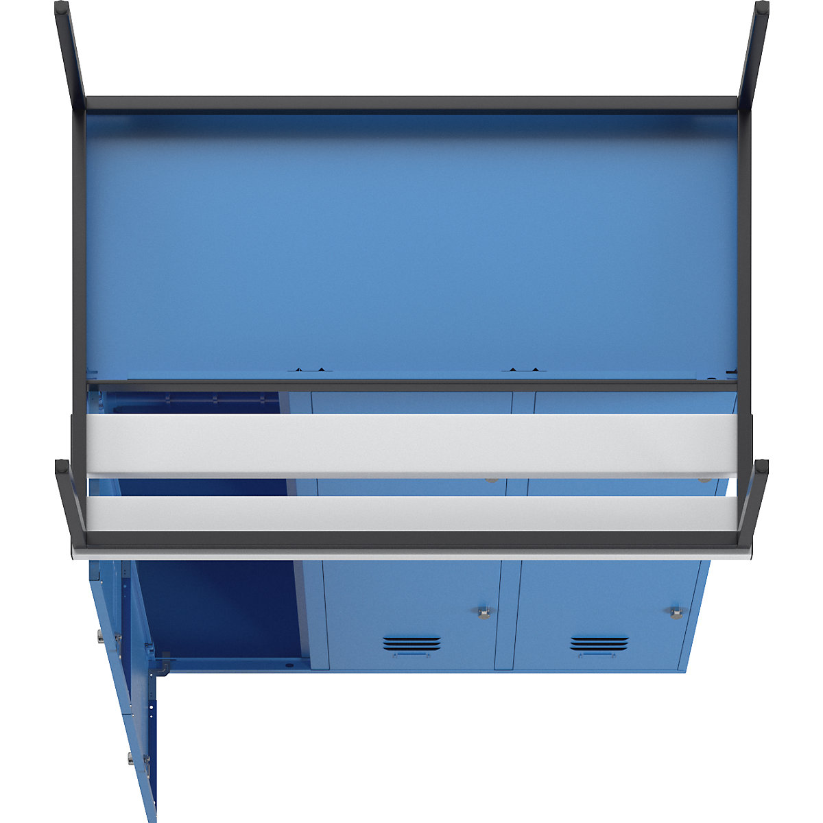 Vestiaire à deux étages Berlin 2 avec banc – Wolf (Illustration du produit 7)-6