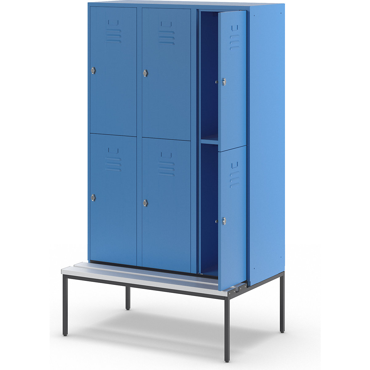 Vestiaire à deux étages Berlin 2 avec banc – Wolf (Illustration du produit 8)-7