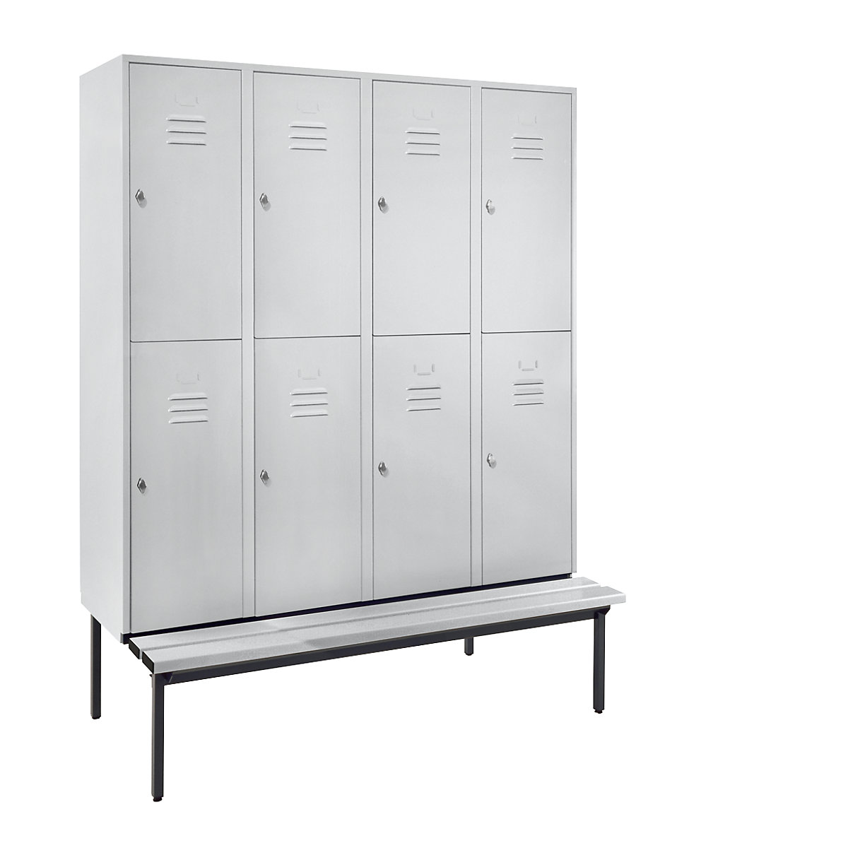 Vestiaire à deux étages Berlin 2 avec banc – Wolf (Illustration du produit 9)-8