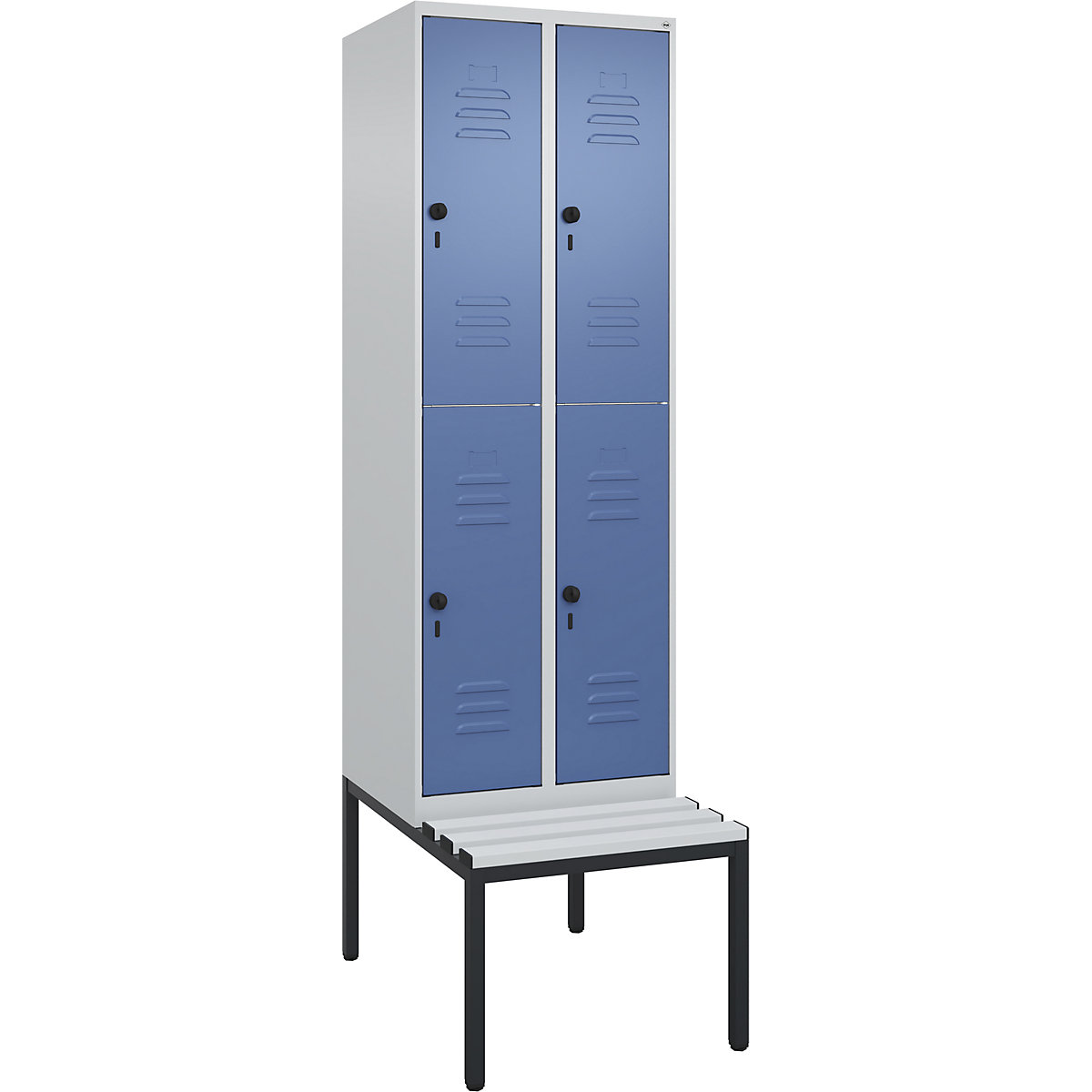Vestiaire à deux étages Classic PLUS avec banc – C+P (Illustration du produit 4)-3