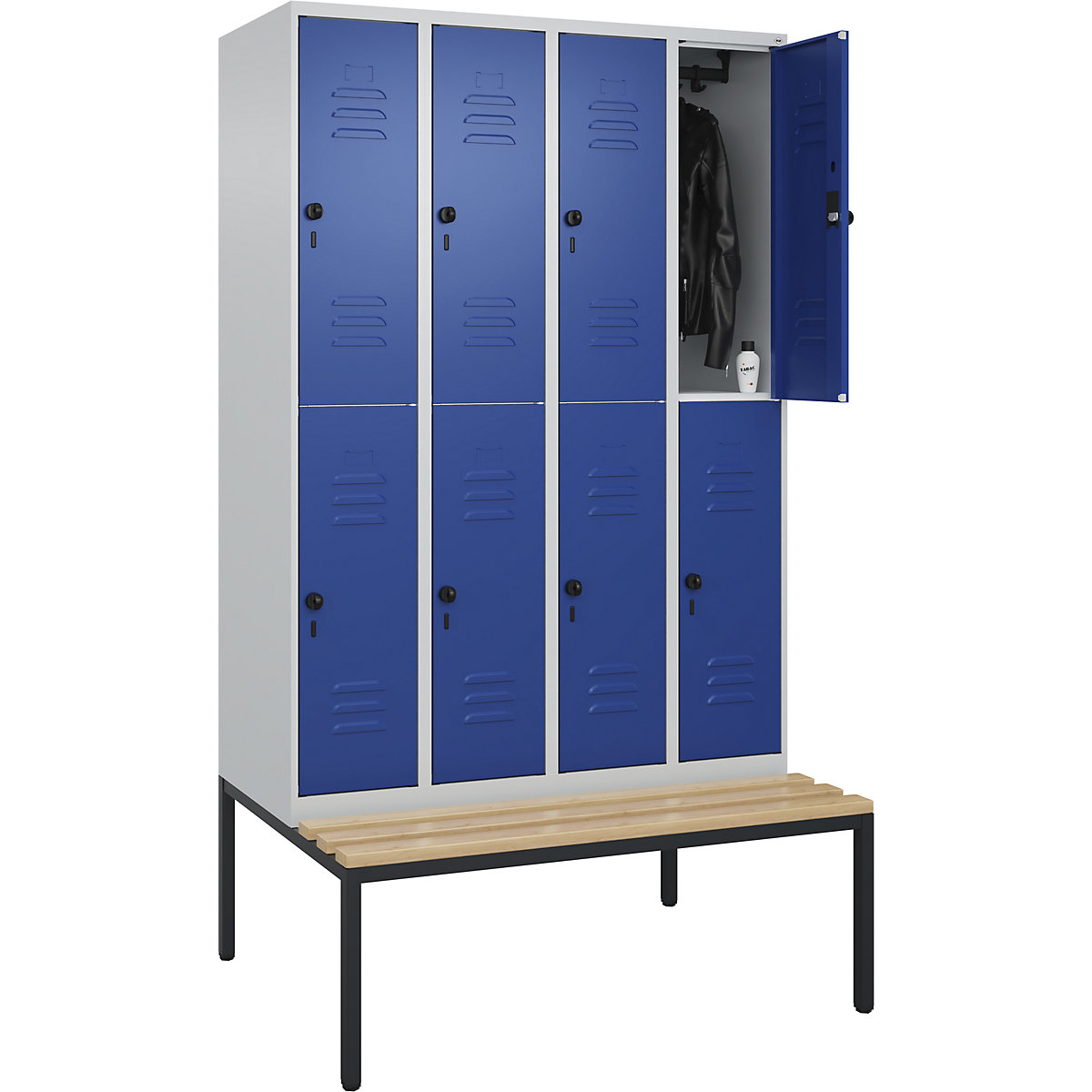 Vestiaire à deux étages Classic PLUS avec banc – C+P