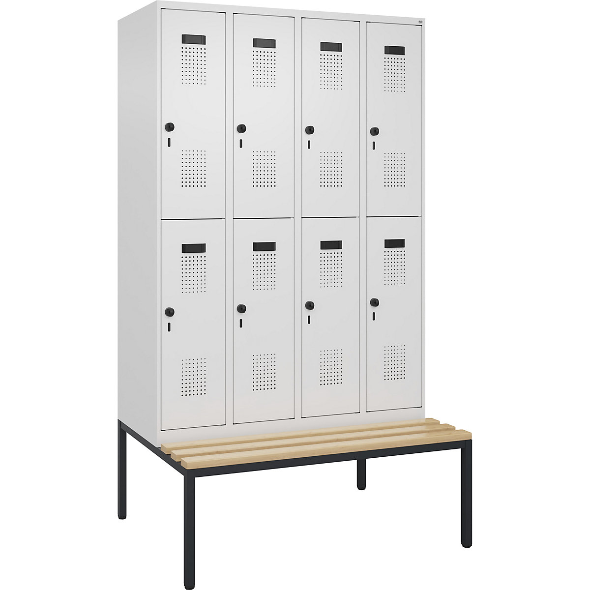 Vestiaire à deux étages Evolo PLUS avec banc (Illustration du produit 3)-2