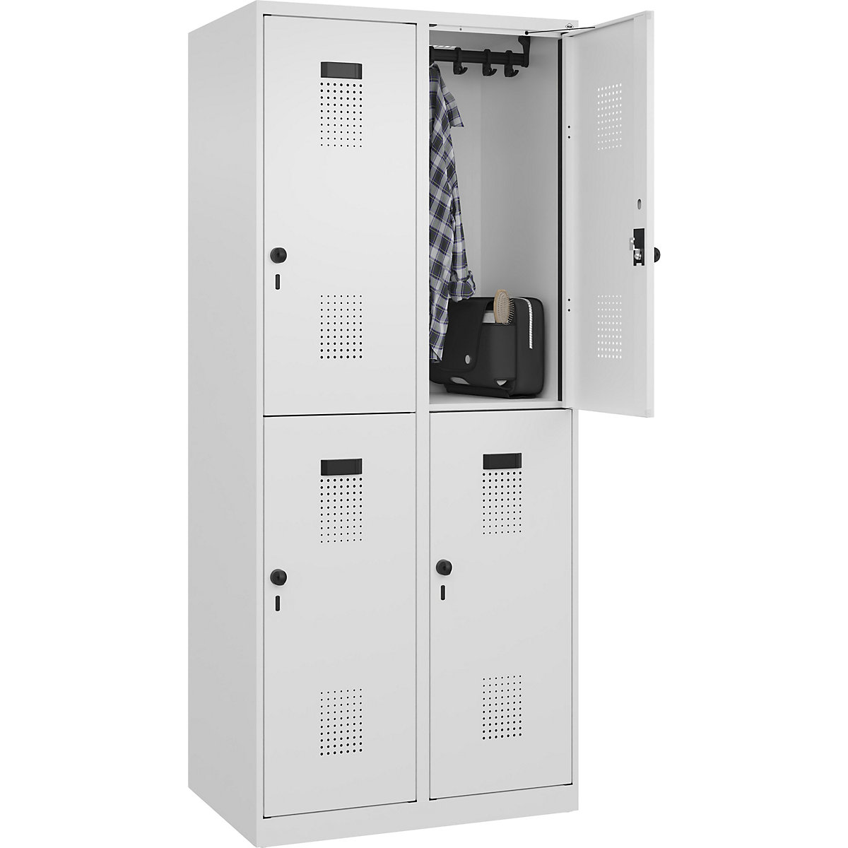 Vestiaire à deux étages Evolo PLUS – C+P (Illustration du produit 2)-1