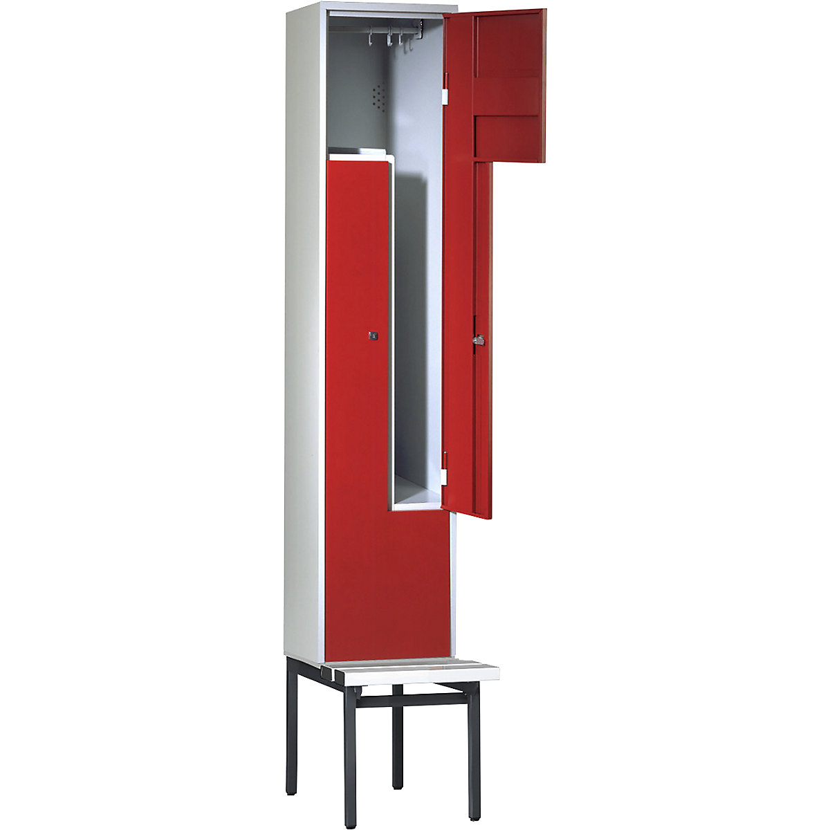 Vestiaire à portes en Z München avec banc – Wolf (Illustration du produit 8)-7