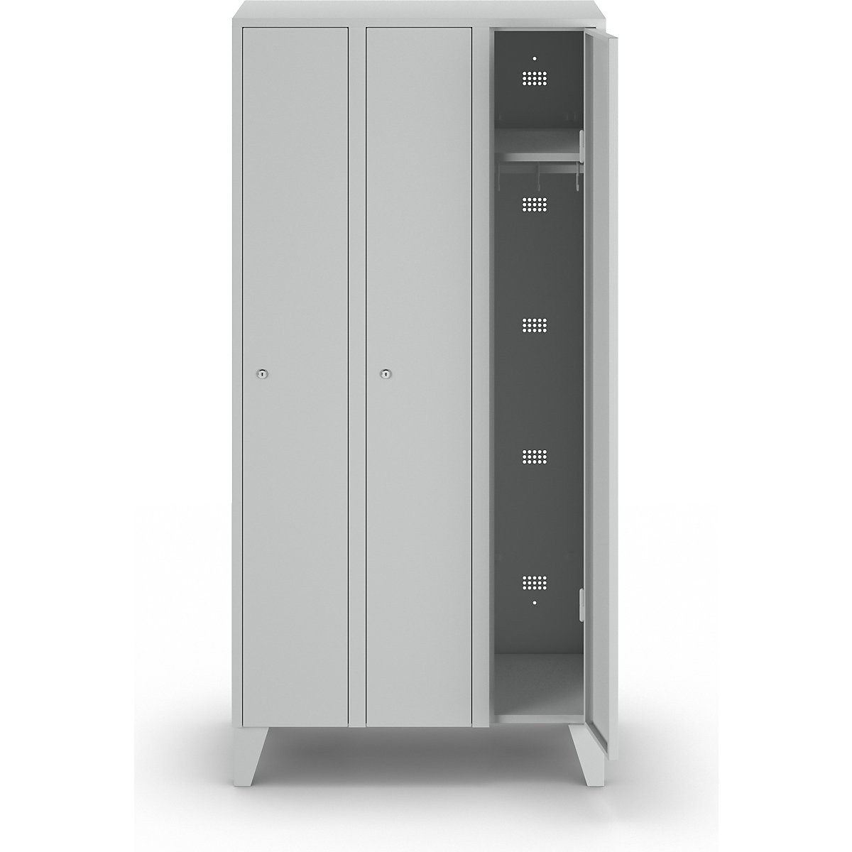 Vestiaire à portes en Z Munich – Wolf (Illustration du produit 3)-2