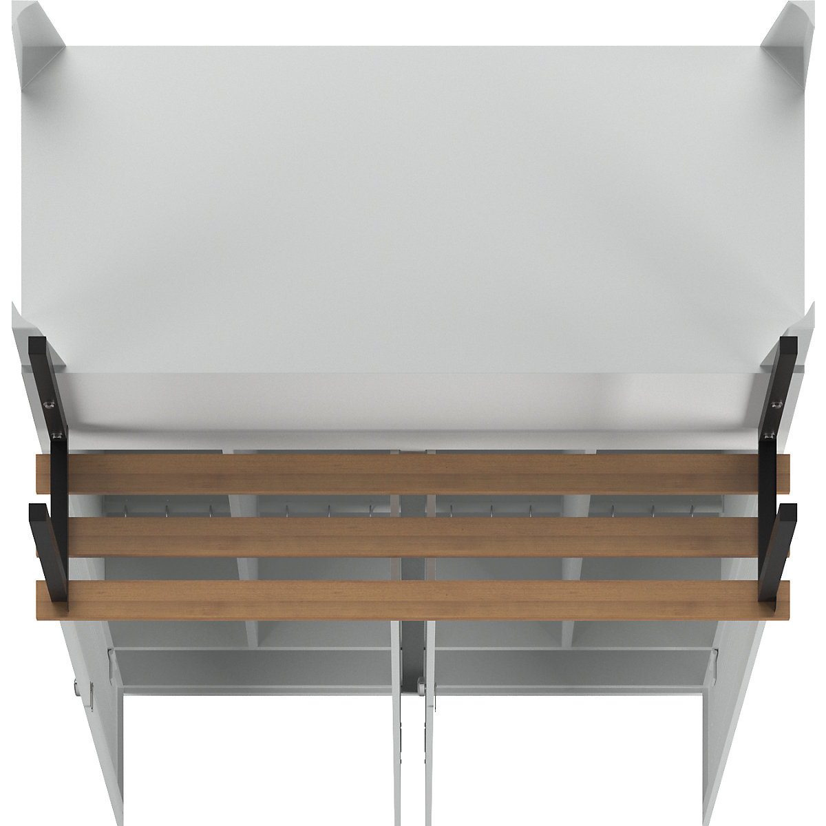 Vestiaire linge propre/linge sale Berlin 1 avec banc – Wolf (Illustration du produit 6)-5