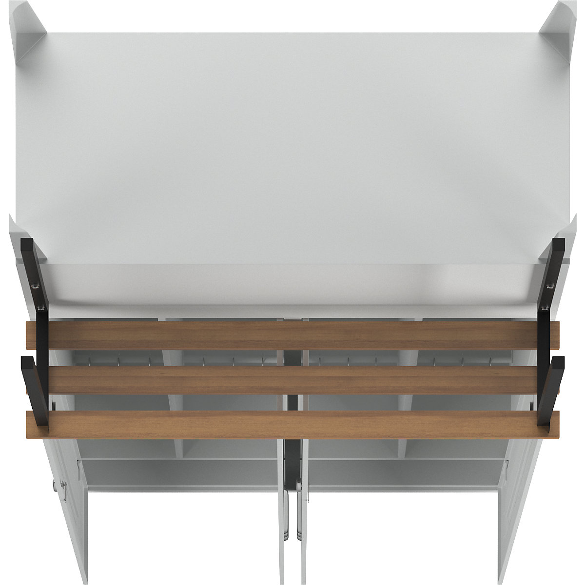 Vestiaire linge propre/linge sale Berlin 2 avec banc – Wolf (Illustration du produit 6)-5