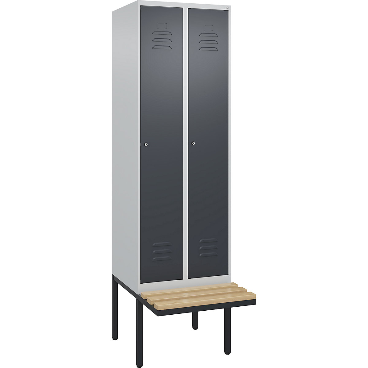 Vestiaire linge propre/linge sale Classic PLUS avec banc, mince – C+P (Illustration du produit 5)-4