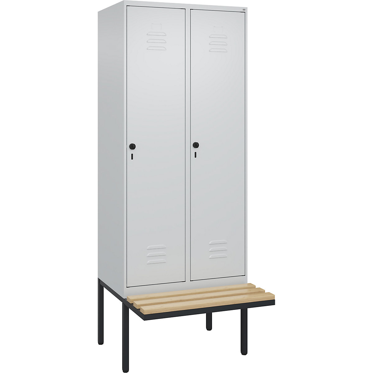 Vestiaire linge propre/linge sale Classic PLUS avec banc, mince – C+P (Illustration du produit 4)-3