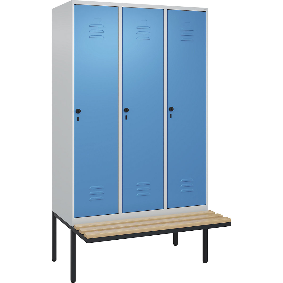 Vestiaire linge propre/linge sale Classic PLUS avec banc, mince – C+P (Illustration du produit 4)-3