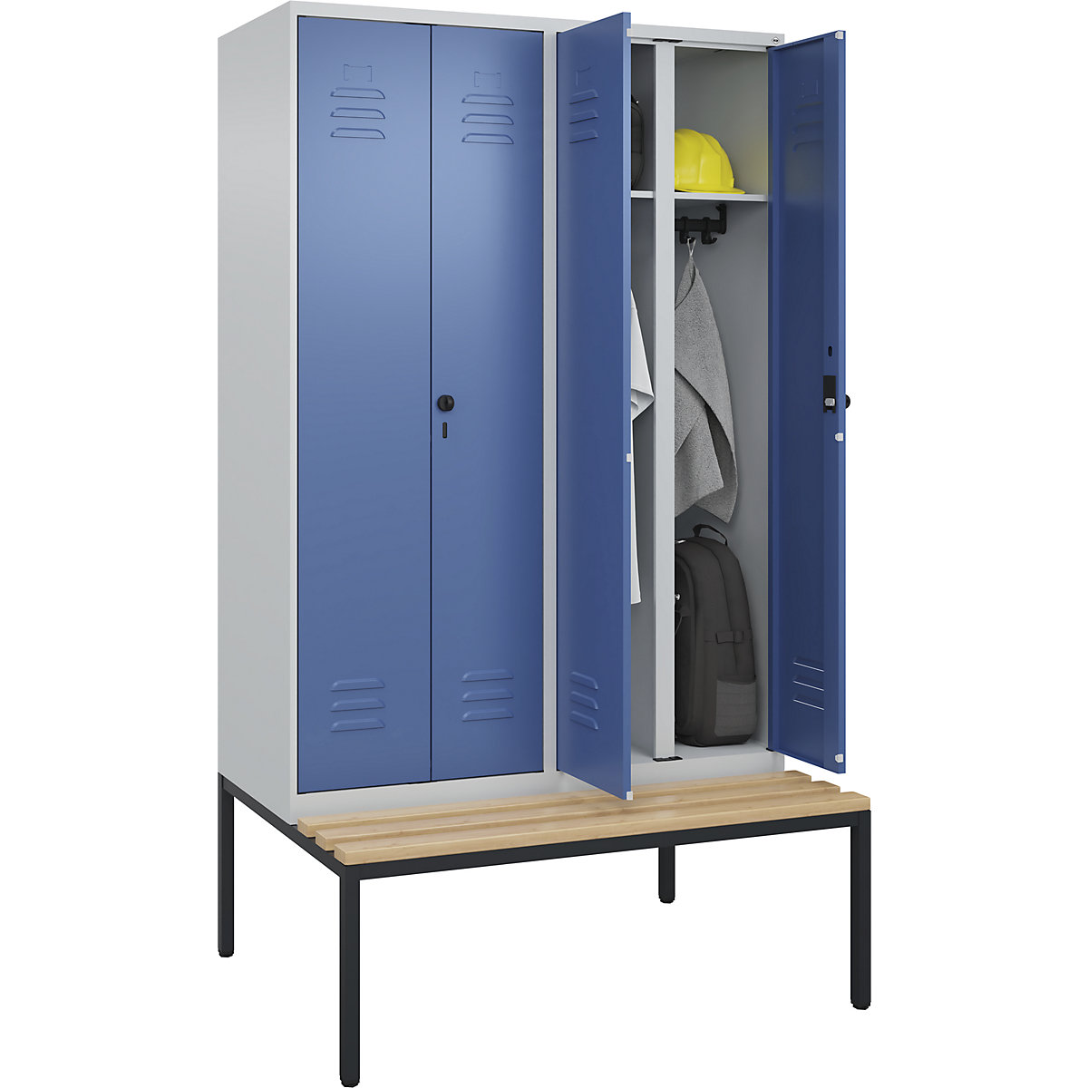 Vestiaire linge propre/linge sale Classic PLUS avec banc – C+P