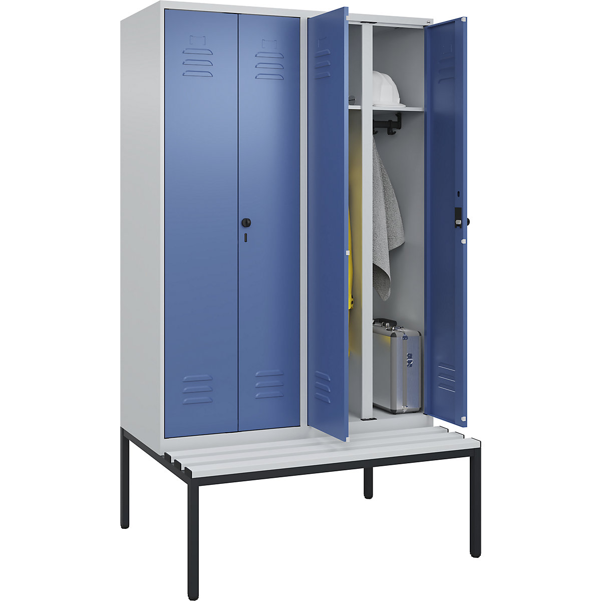 Vestiaire linge propre/linge sale Classic PLUS avec banc – C+P