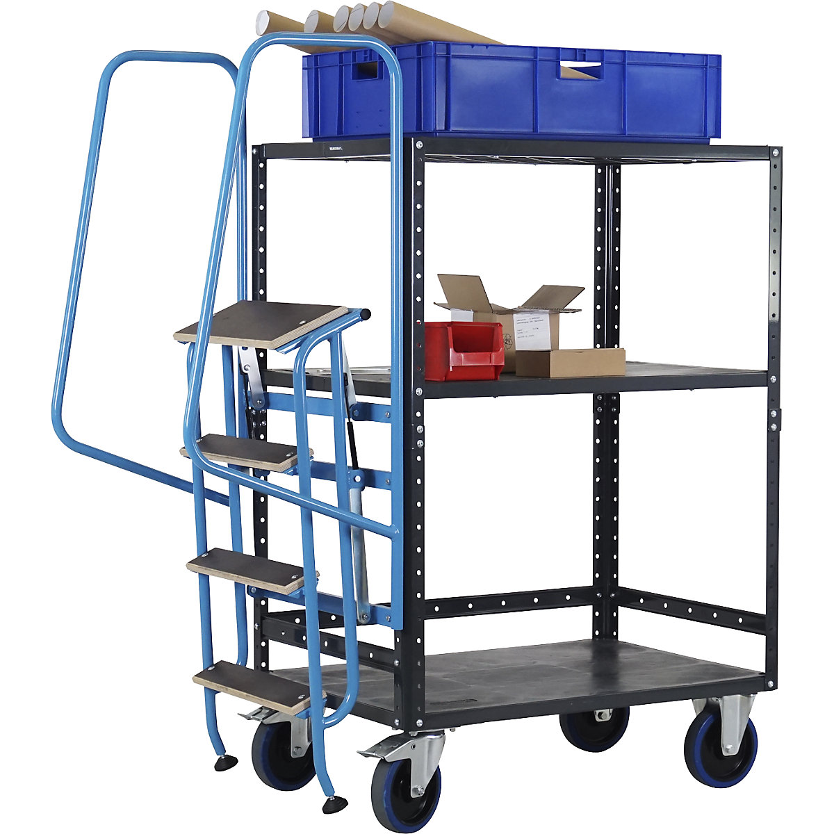 Échelle modulaire avec garde-corps – eurokraft pro (Illustration du produit 5)-4