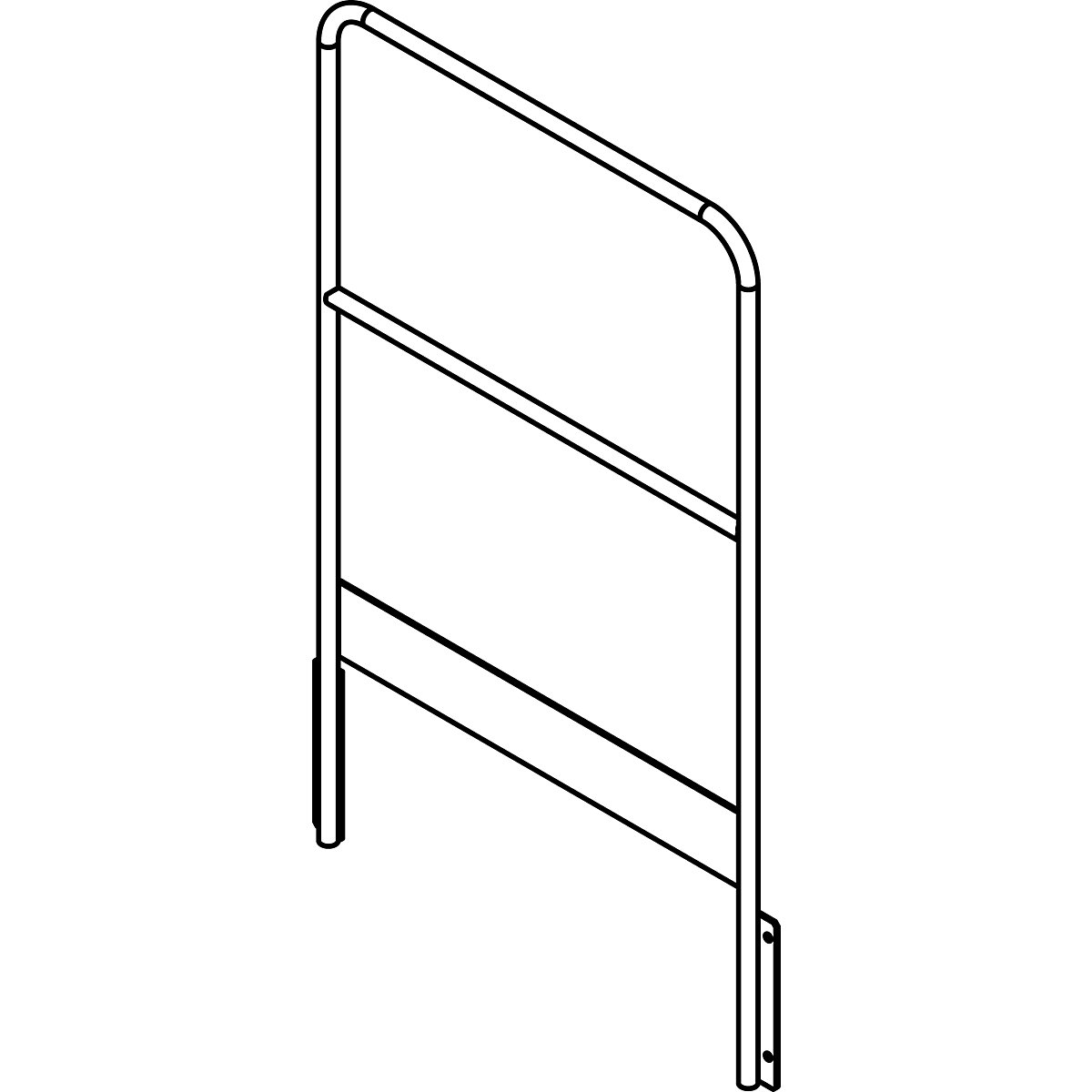 Garde-corps pour système de plate-forme modulaire – eurokraft pro (Illustration du produit 2)-1