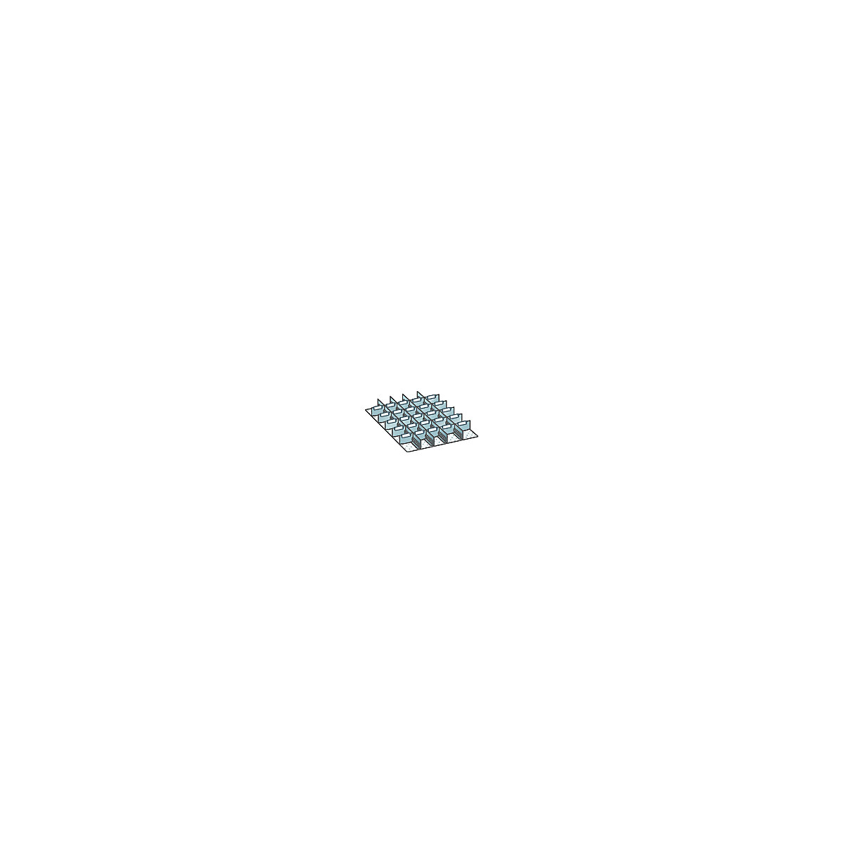 Kit de compartimentation pour tiroirs de dimensions 459 x 612 mm – LISTA