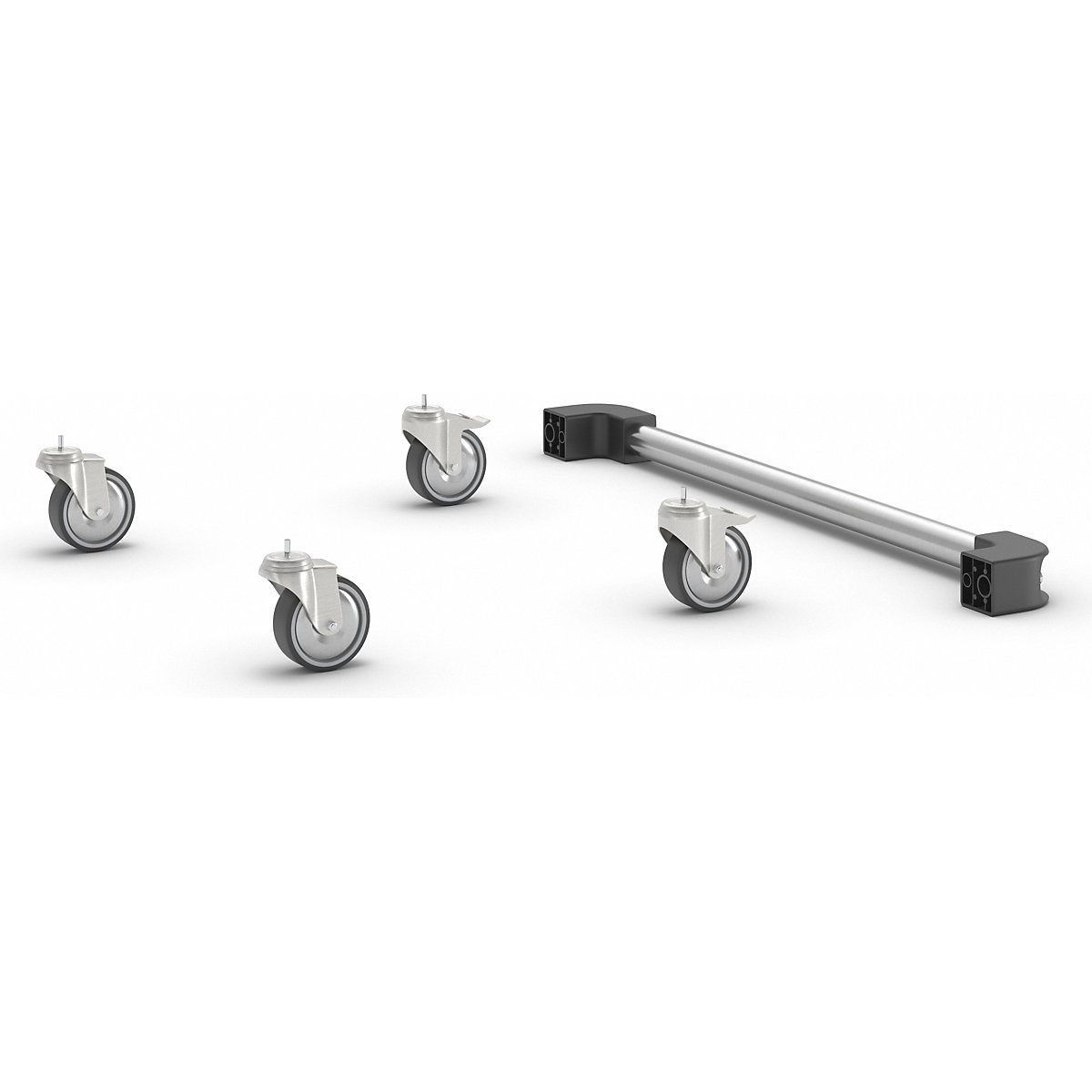 Train de roulement pour armoire informatique en inox