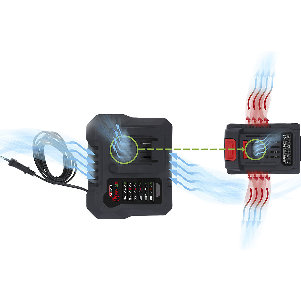 Chargeur rapide de batterie 8A – KS Tools (Illustration du produit 4)-3