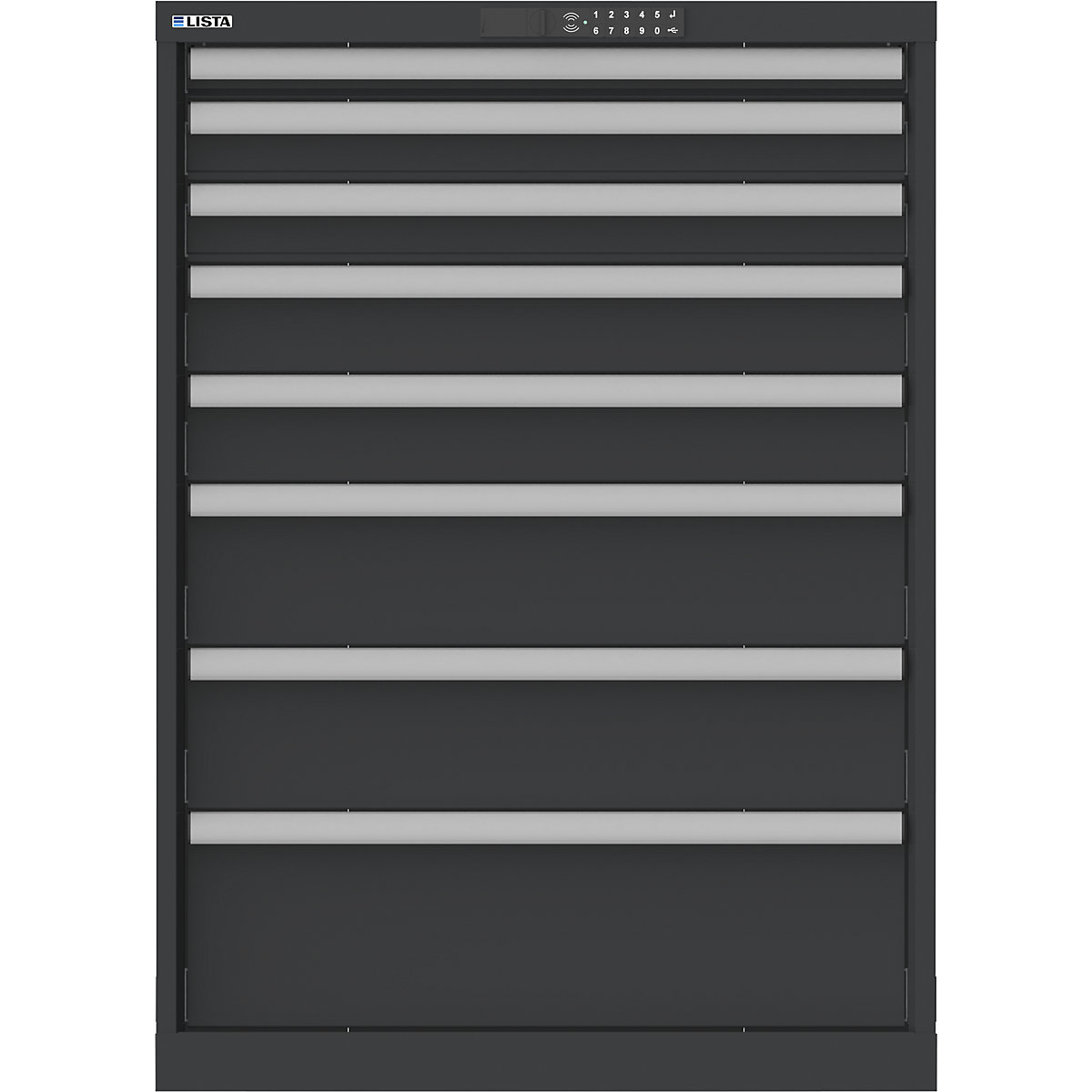 Armoire à tiroirs, avec fonction de charge, serrure RFID – LISTA (Illustration du produit 3)-2