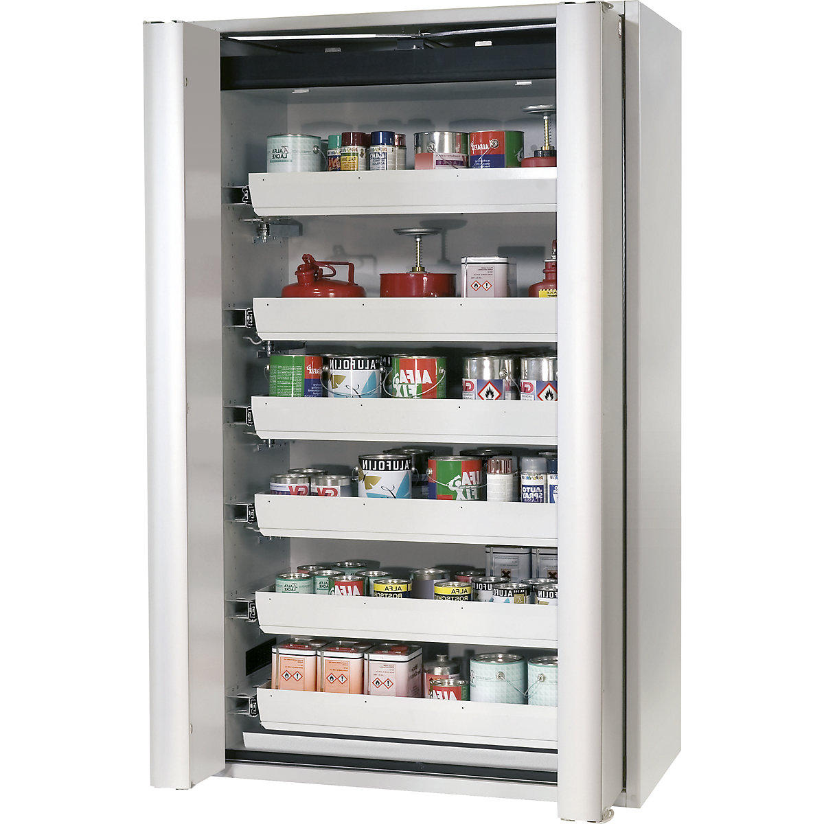 Armoire à portes pliantes ignifuge 90 minutes pour produits dangereux, semi-automatique – asecos (Illustration du produit 4)-3