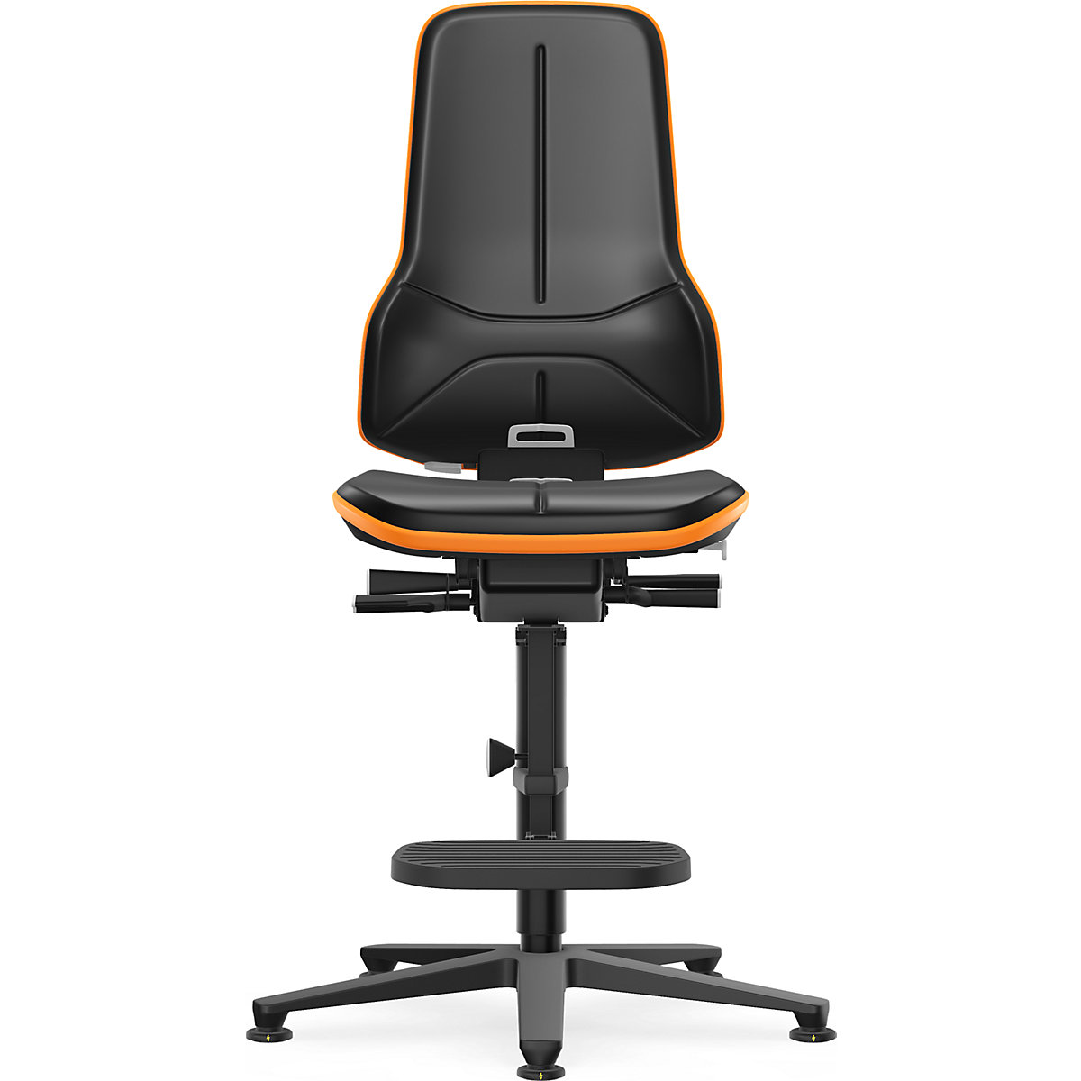 Siège d'atelier antistatique NEON, avec patins et repose pieds – bimos (Illustration du produit 25)-24