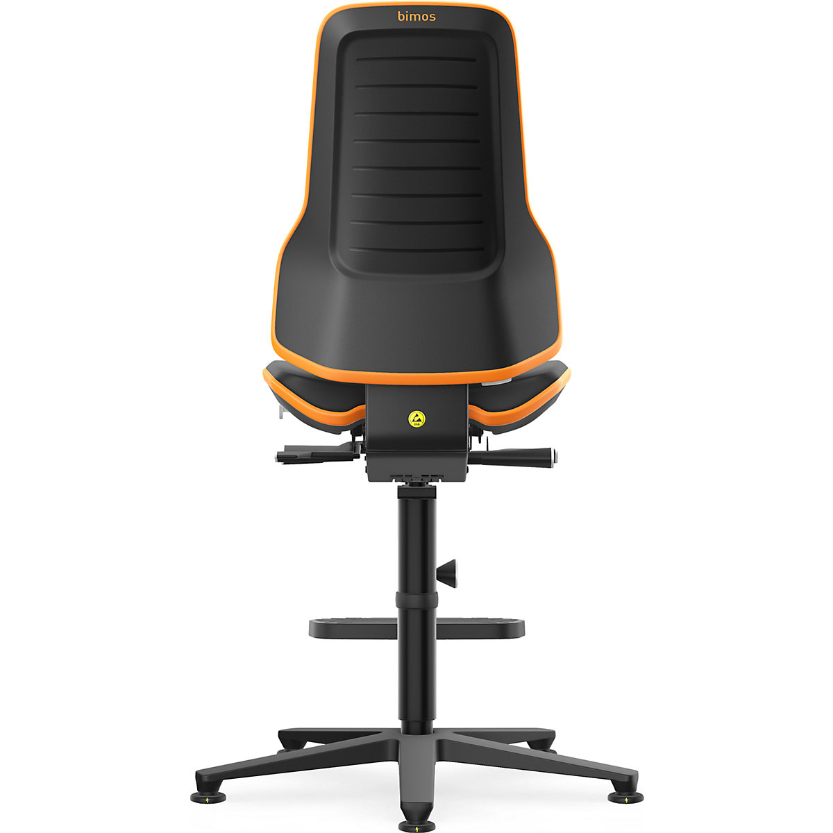 Siège d'atelier antistatique NEON, avec patins et repose pieds – bimos (Illustration du produit 28)-27