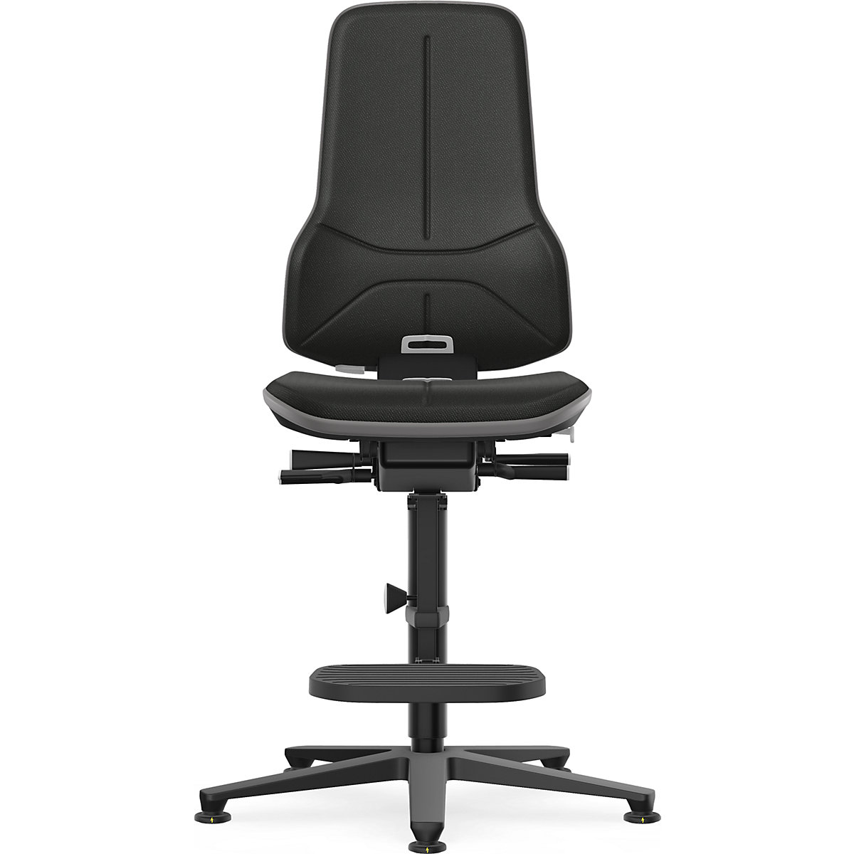 Siège d'atelier antistatique NEON, avec patins et repose pieds – bimos (Illustration du produit 20)-19