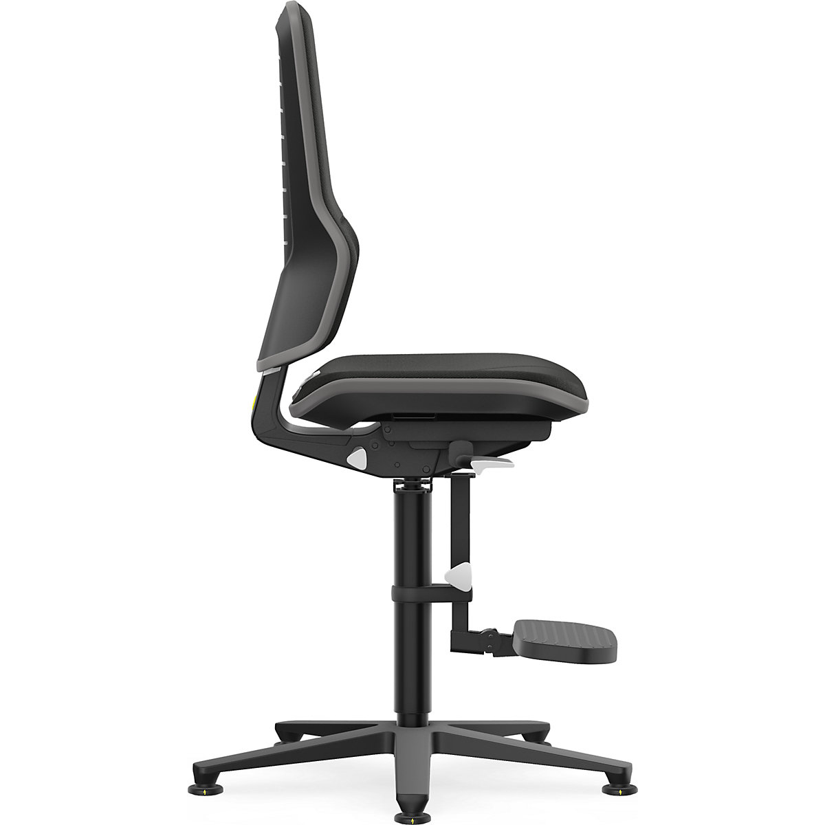 Siège d'atelier antistatique NEON, avec patins et repose pieds – bimos (Illustration du produit 21)-20