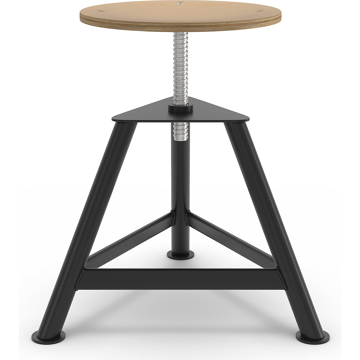 Tabouret d'atelier avec assise en contreplaqué de hêtre (Illustration du produit 4)-3