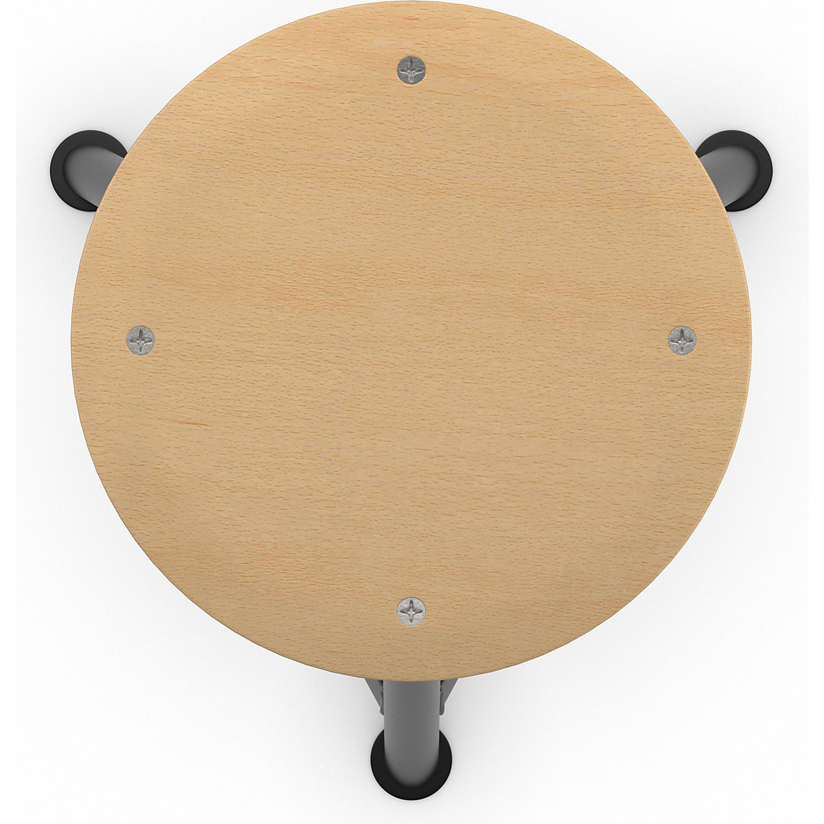 Tabouret d'atelier avec assise en contreplaqué de hêtre (Illustration du produit 6)-5